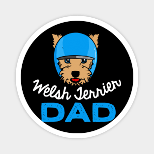 Welsh Terrier Dad Dog Owner Retro Dog Father Magnet
